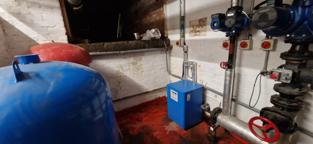 School Boiler Room improvement Case Study - Before shot of old boiler room